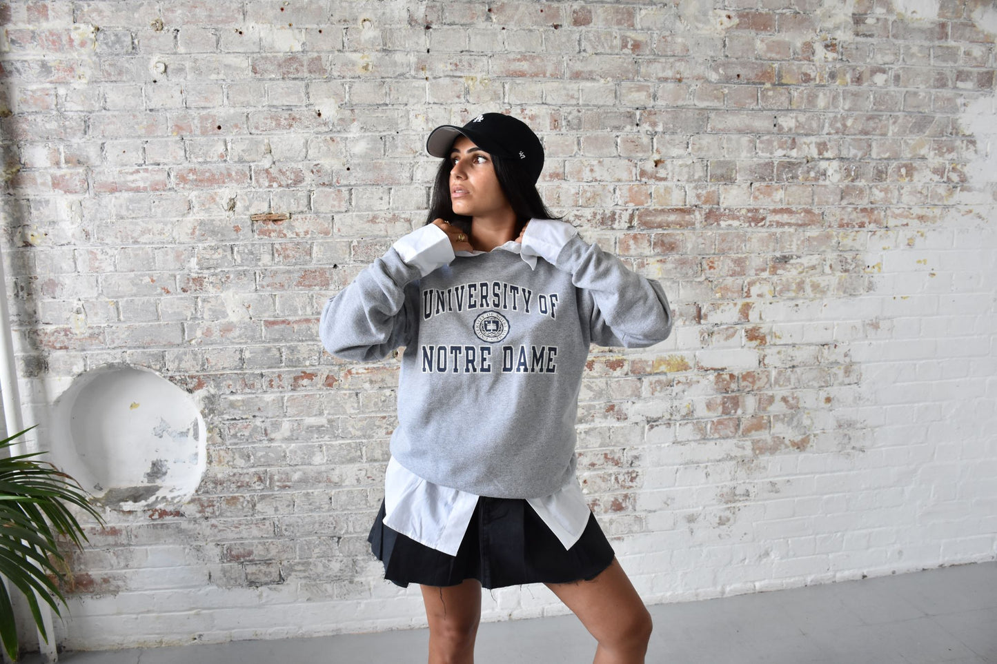 Vintage Champion Varsity Sweatshirt in Grey