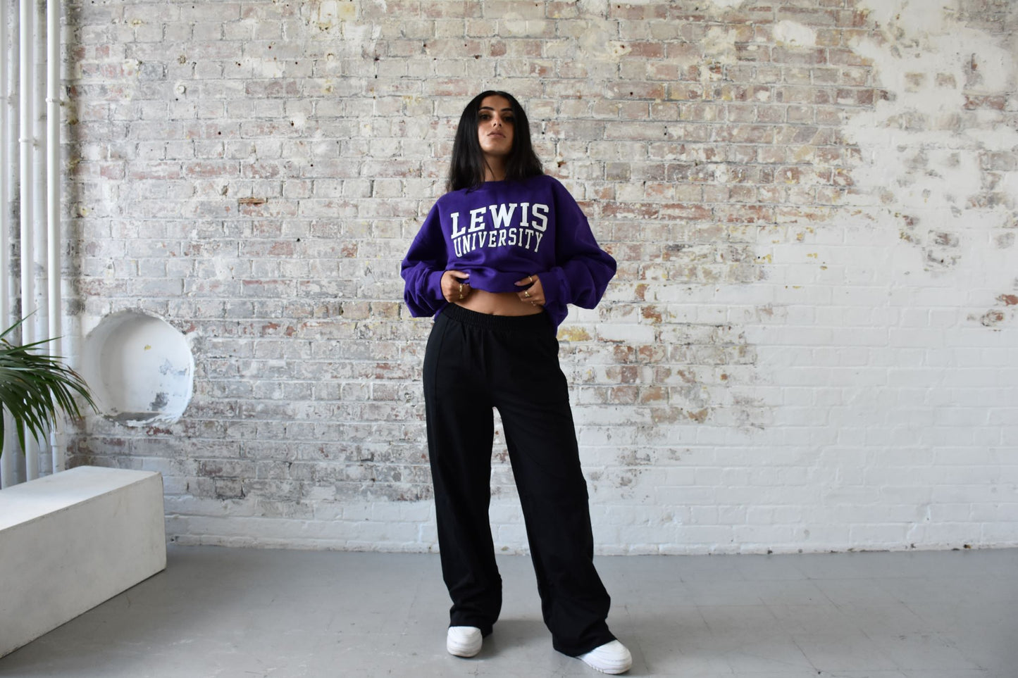 Vintage American Varsity Sweatshirt in Purple