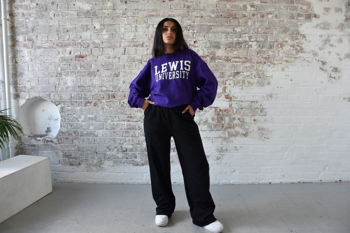 Vintage American Varsity Sweatshirt in Purple