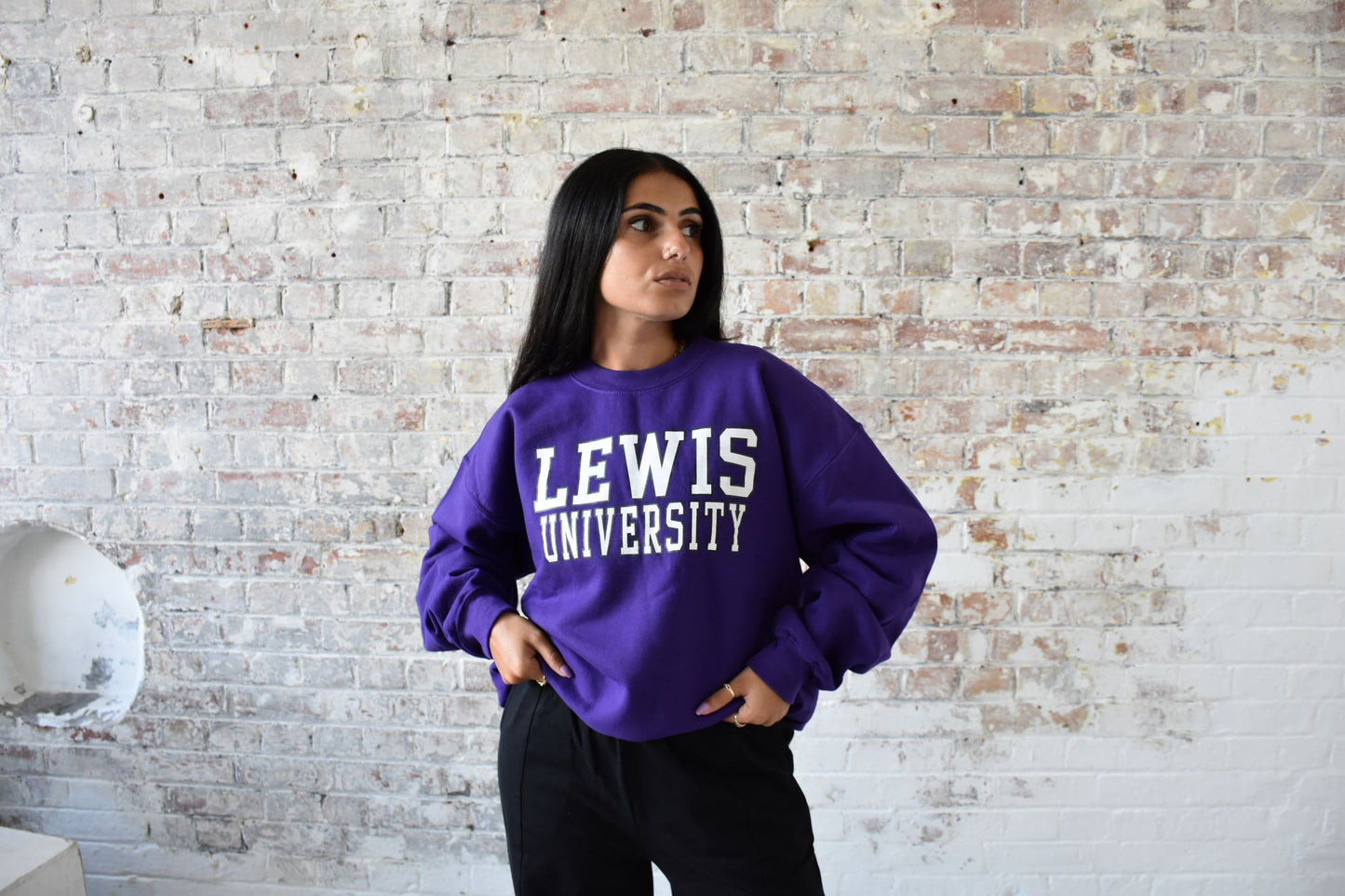 Vintage American Varsity Sweatshirt in Purple