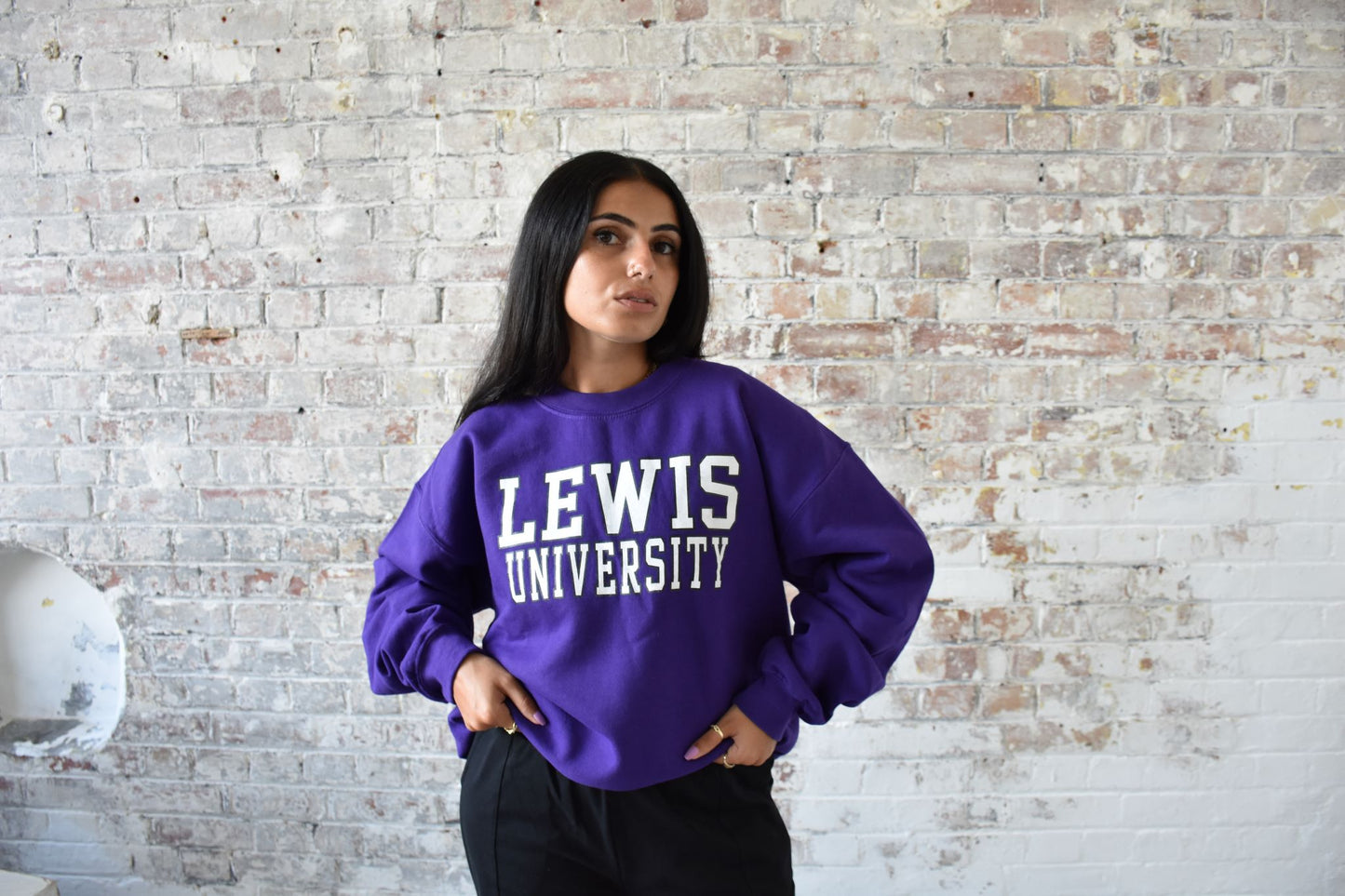Vintage American Varsity Sweatshirt in Purple