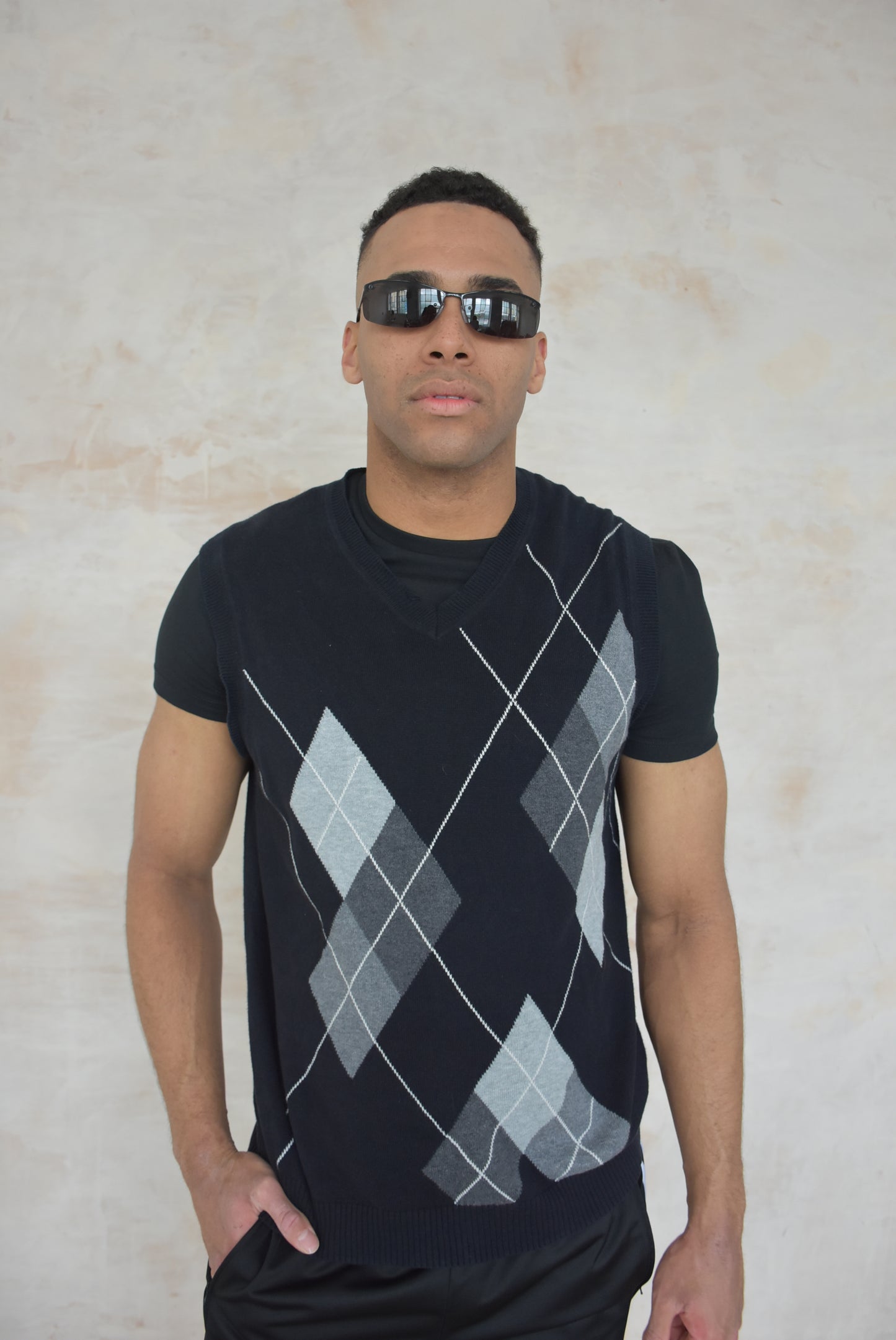 Vintage Golf Vest in Black