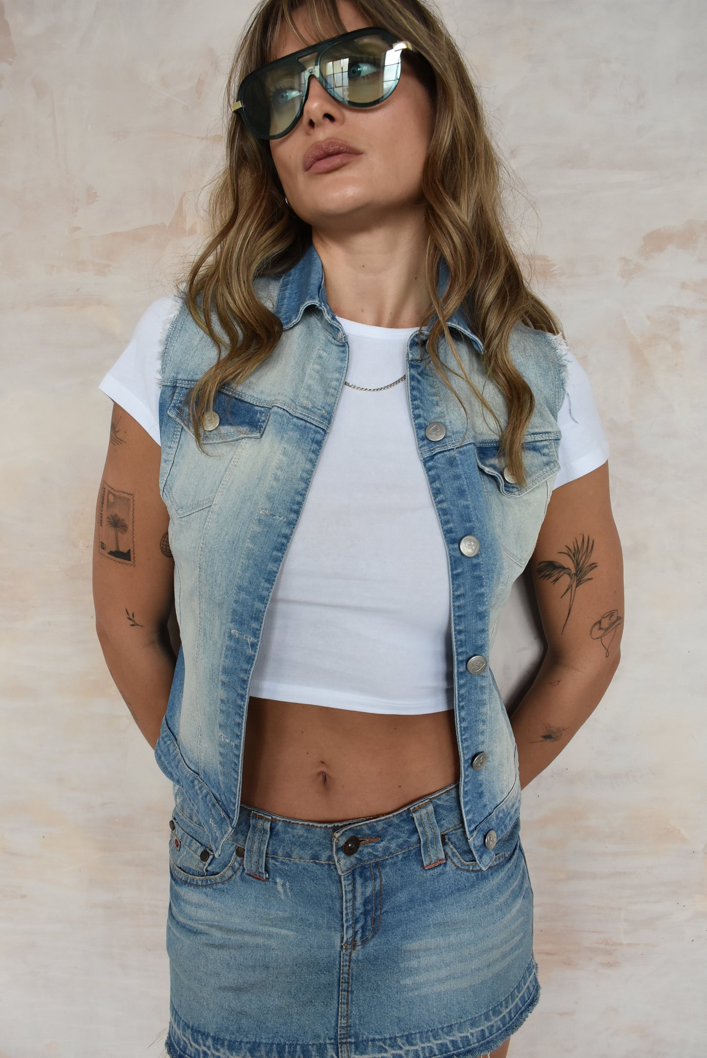 Vintage Y2K Denim Waistcoat