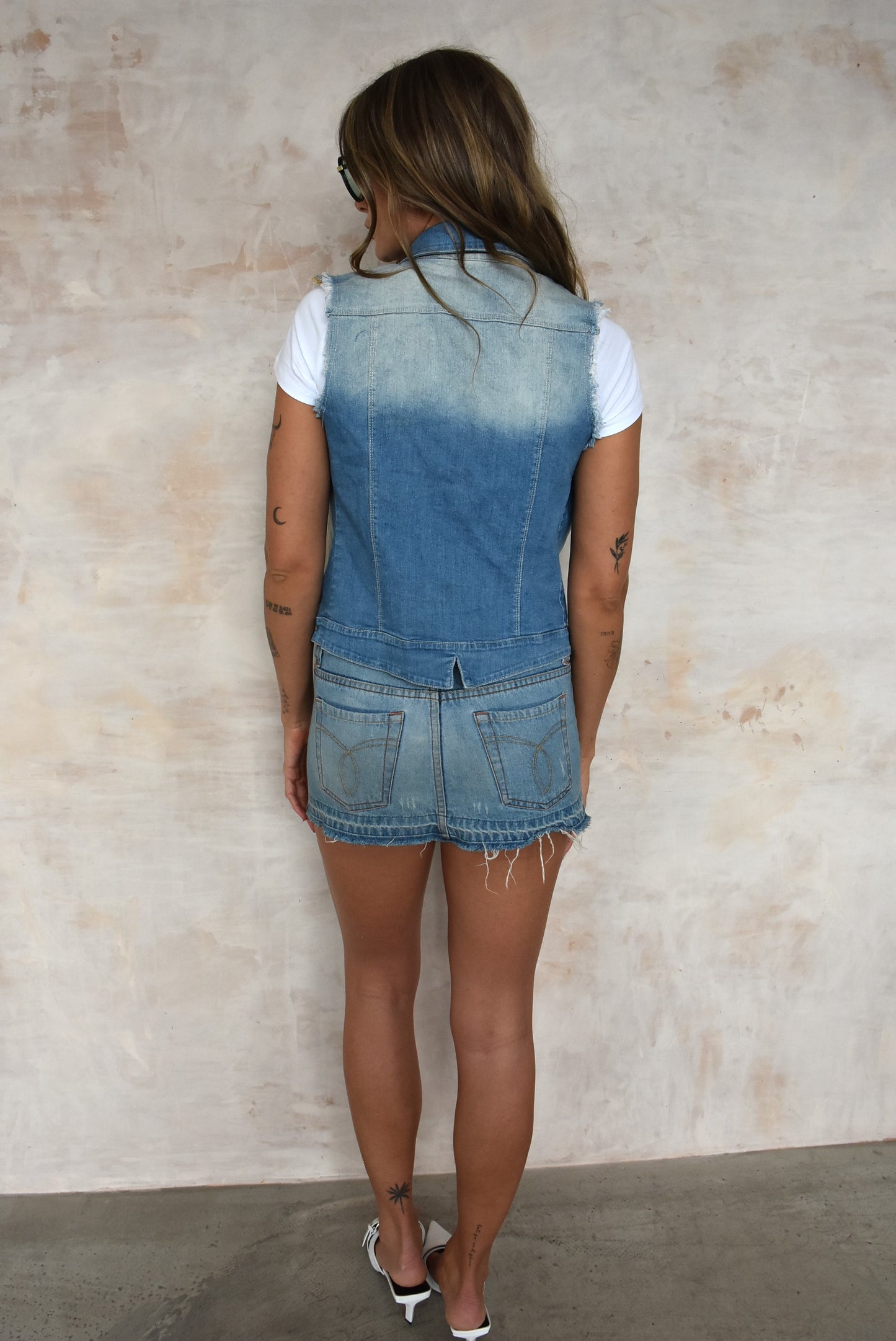 Vintage Y2K Denim Waistcoat