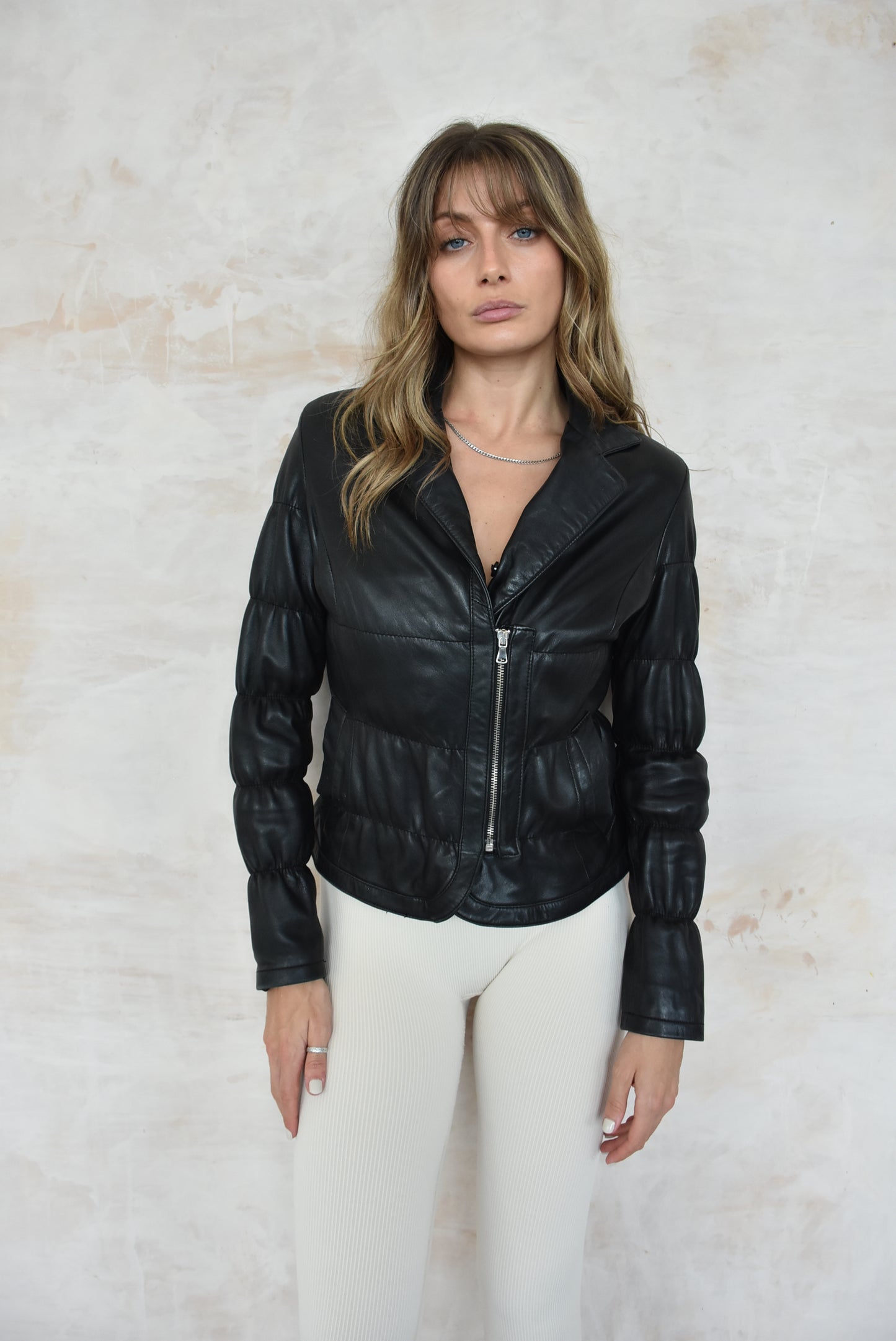 Vintage Y2K Black Leather Jacket