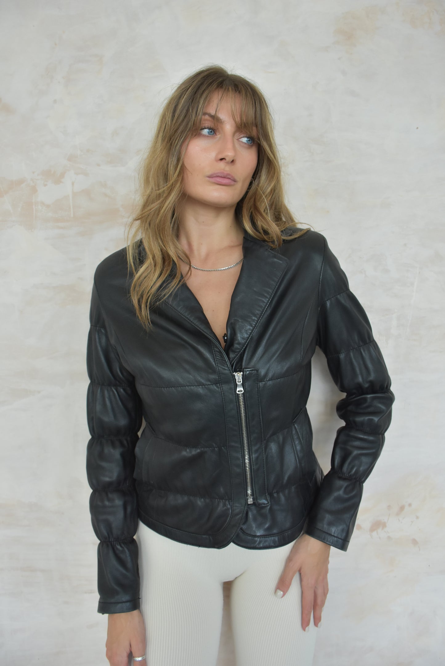 Vintage Y2K Black Leather Jacket