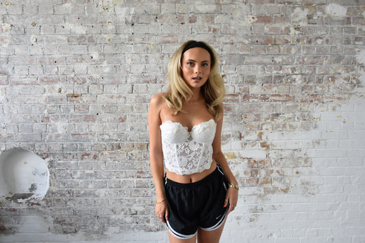 Vintage La Perla Lace Corset in White