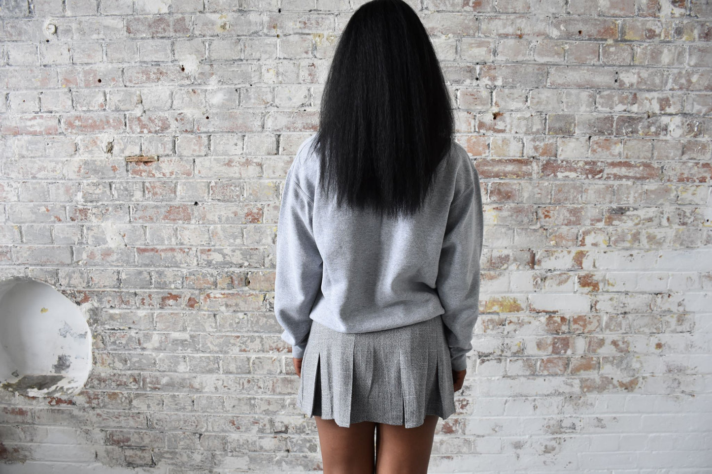Vintage Champion Varsity Sweatshirt in Grey