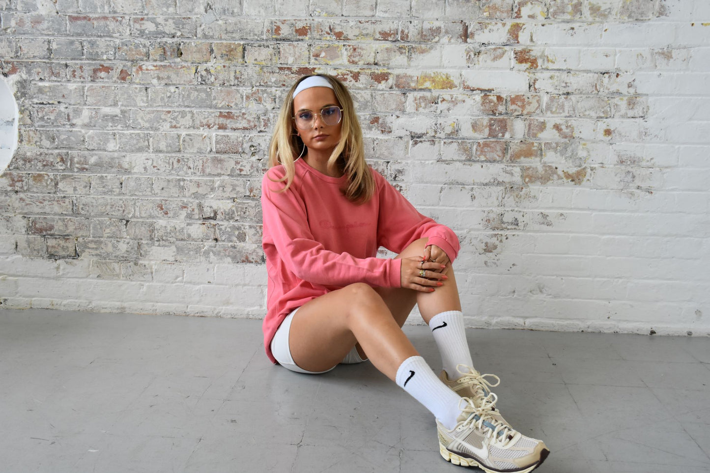 Vintage Champion Sweatshirt in Pink