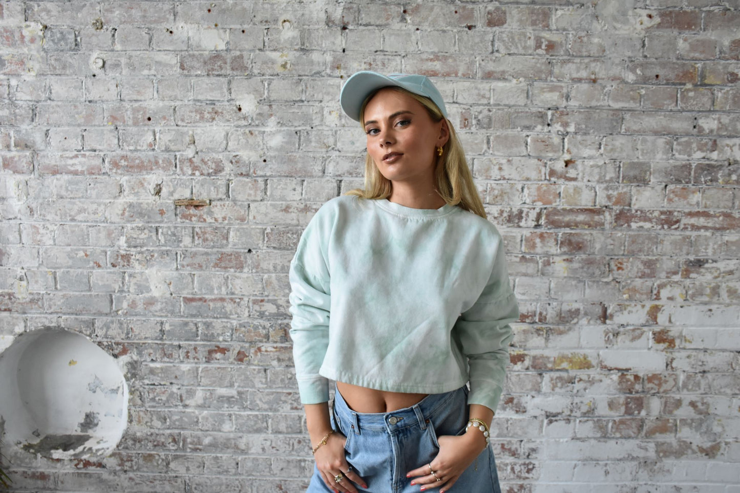 Vintage Tie Dye sweatshirt in Green