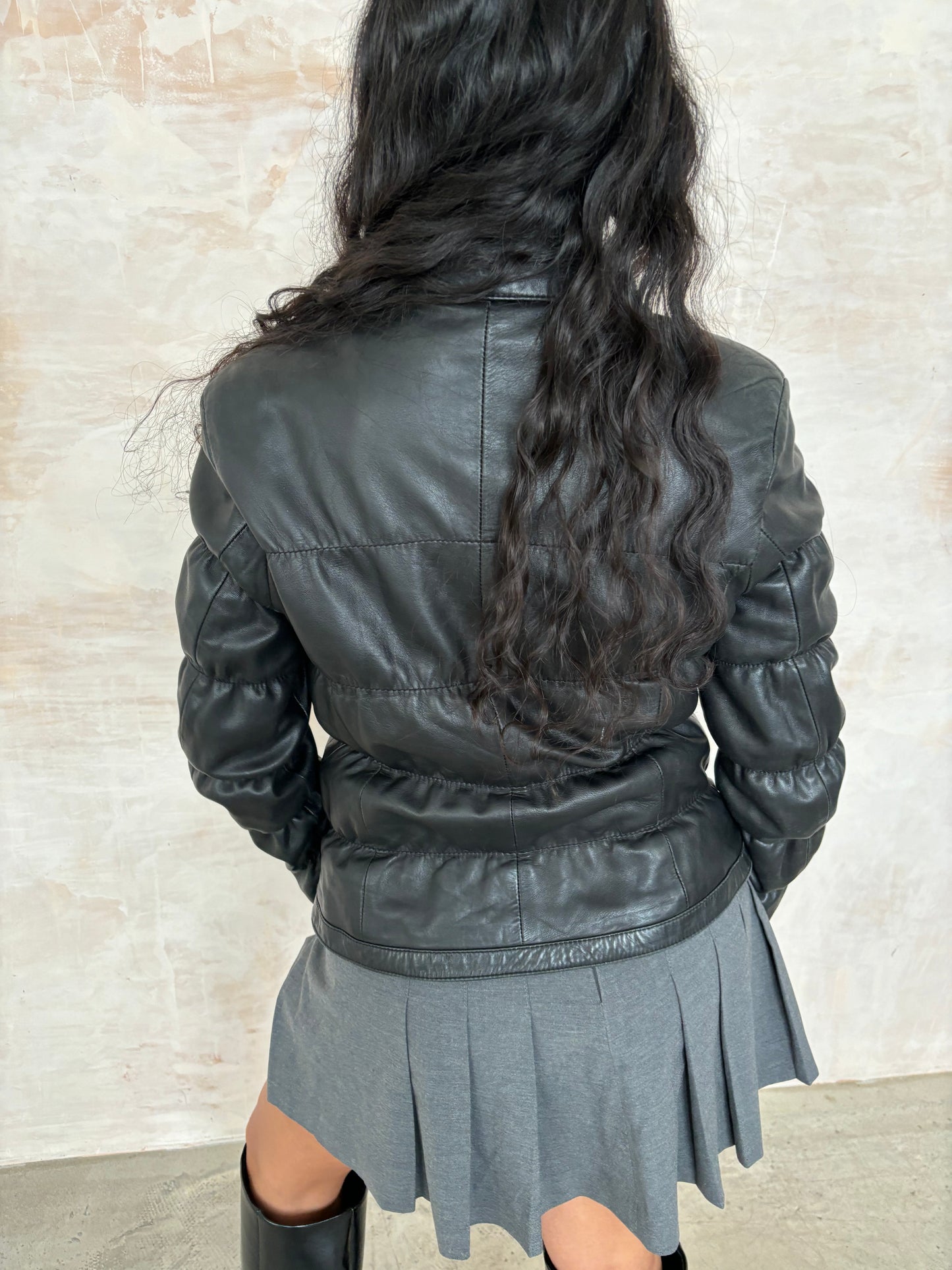 Vintage Y2K Black Leather Jacket