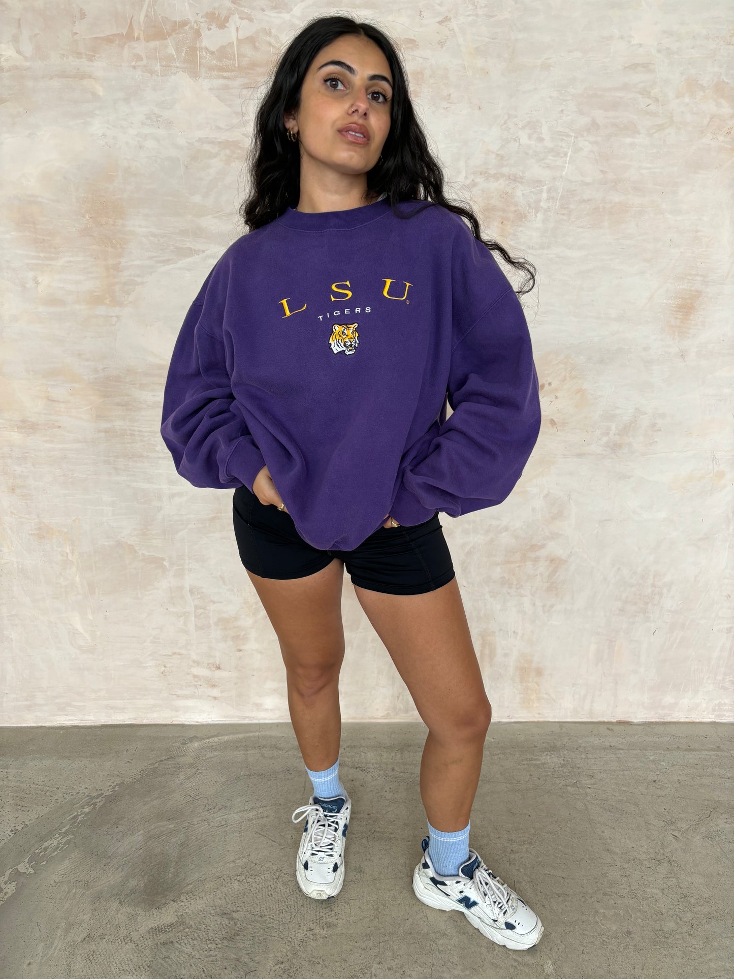 Vintage Sportswear Sweatshirt in Purple