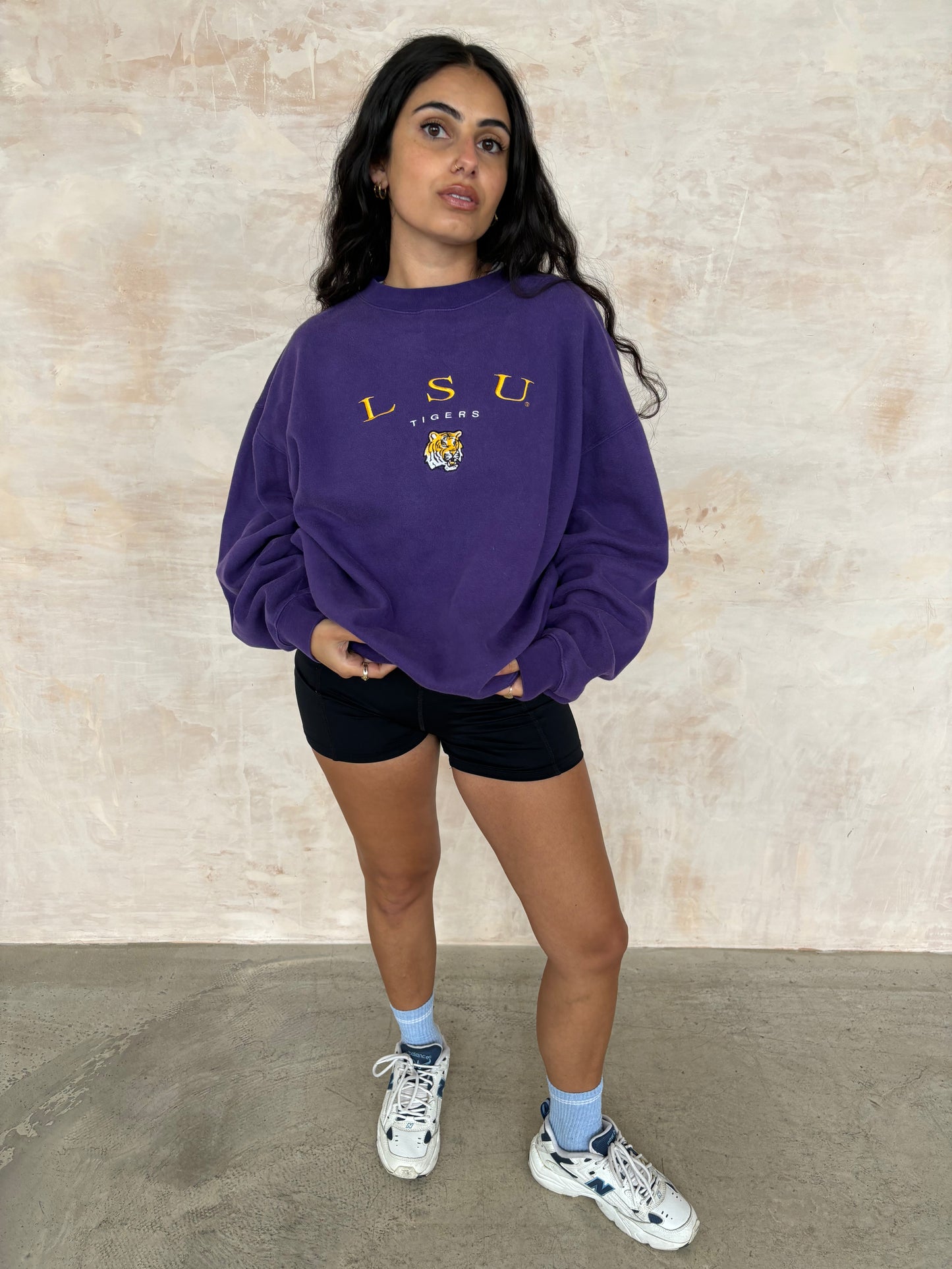 Vintage Sportswear Sweatshirt in Purple