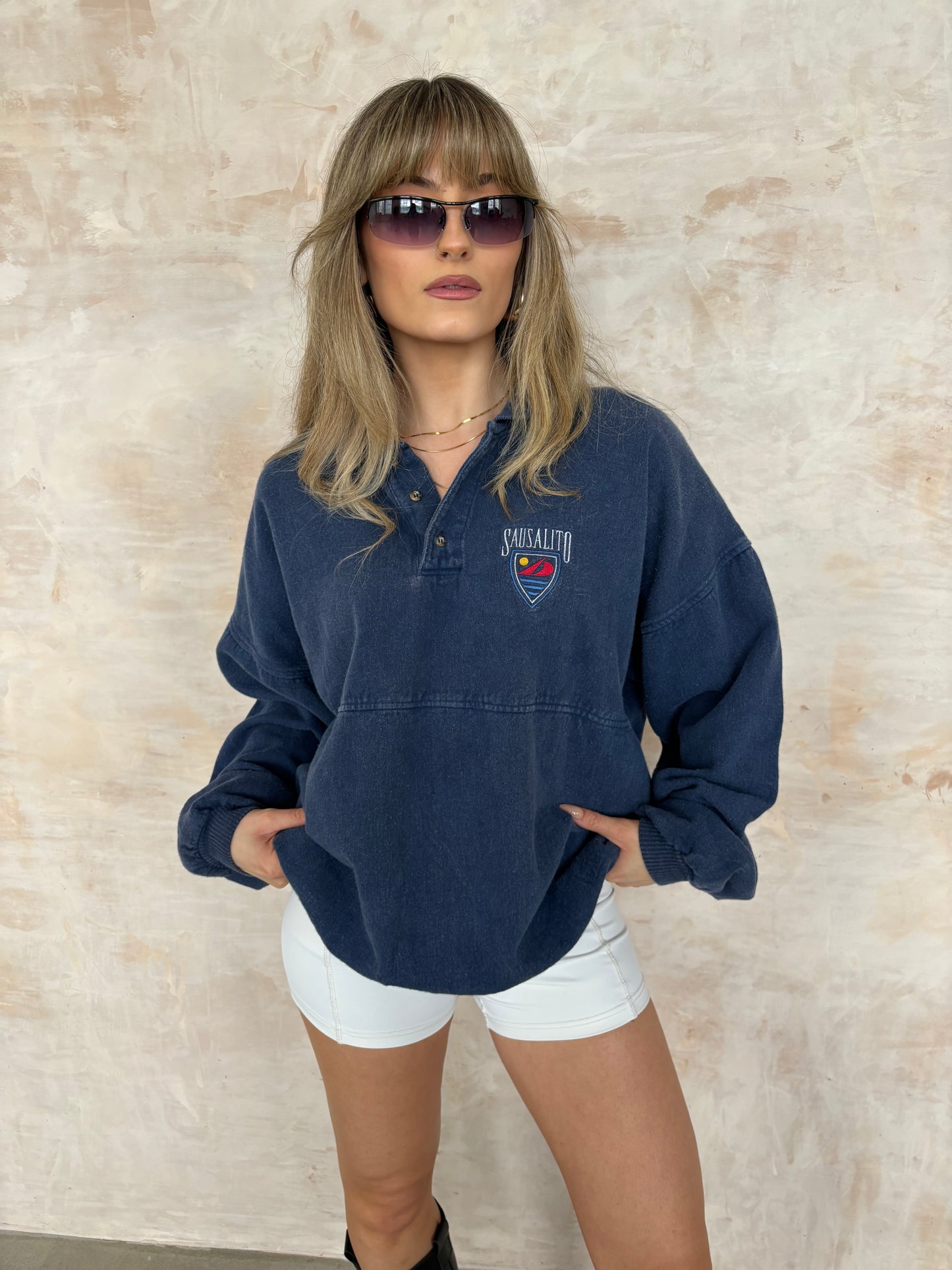 Vintage Navy Quarter Zip