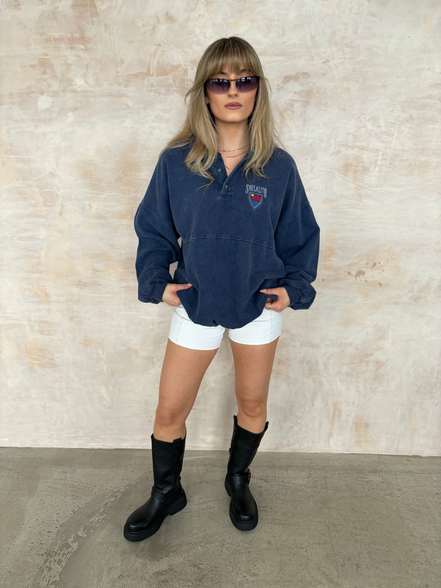 Vintage Navy Quarter Zip