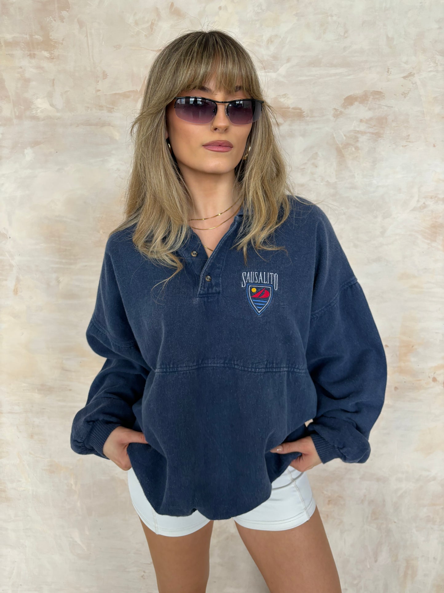 Vintage Navy Quarter Zip