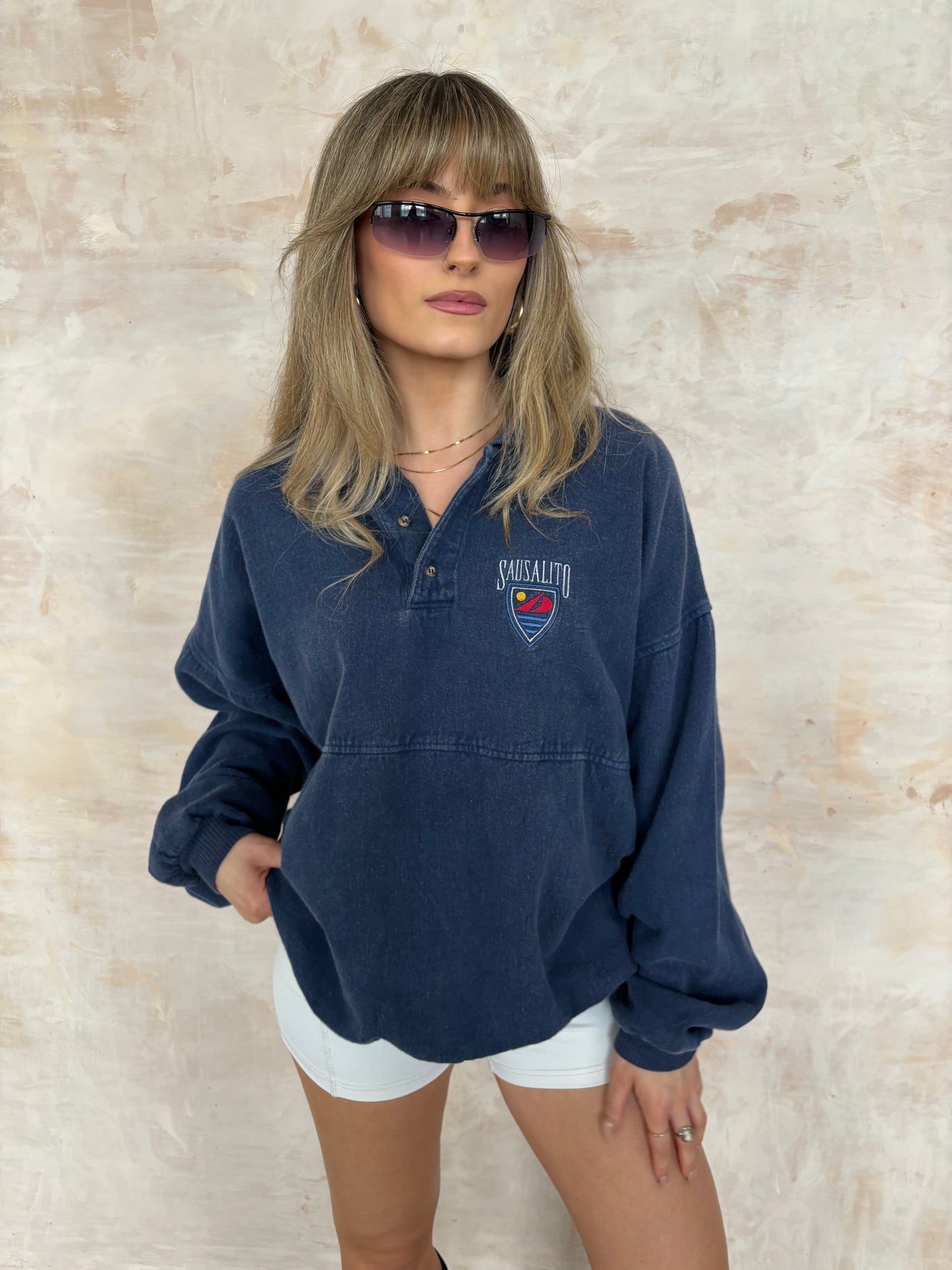 Vintage Navy Quarter Zip