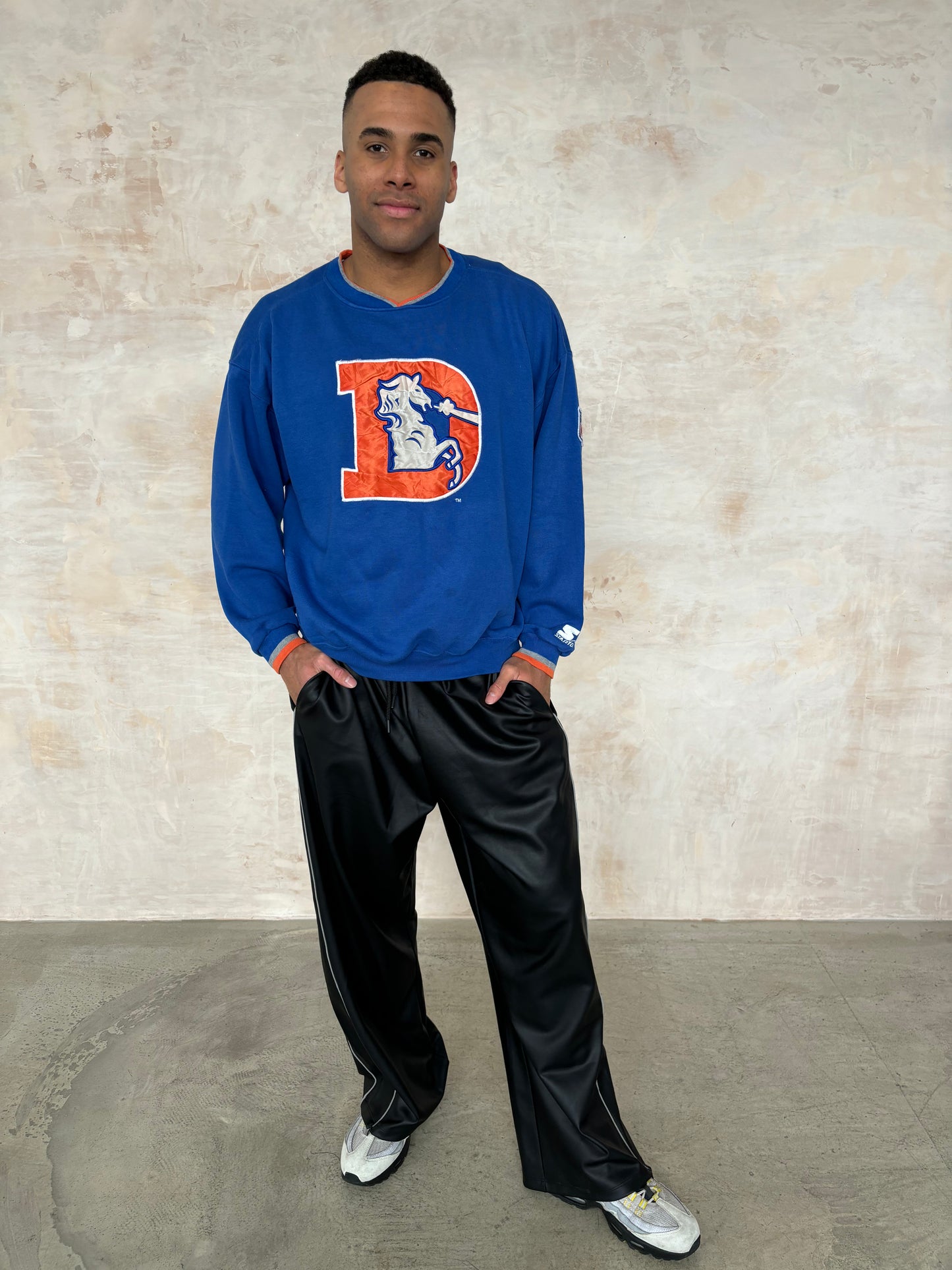 Vintage Starter NFL Sports Sweatshirt in Blue