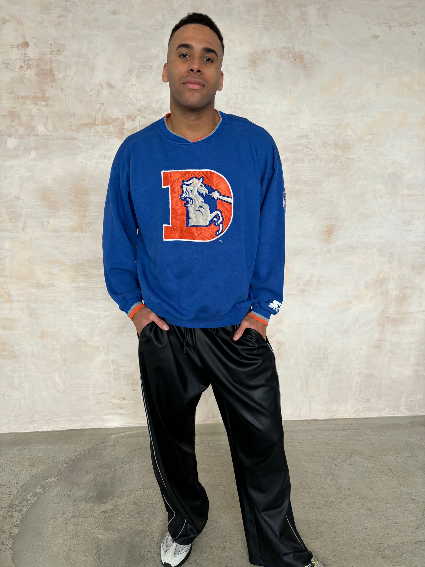 Vintage Starter NFL Sports Sweatshirt in Blue