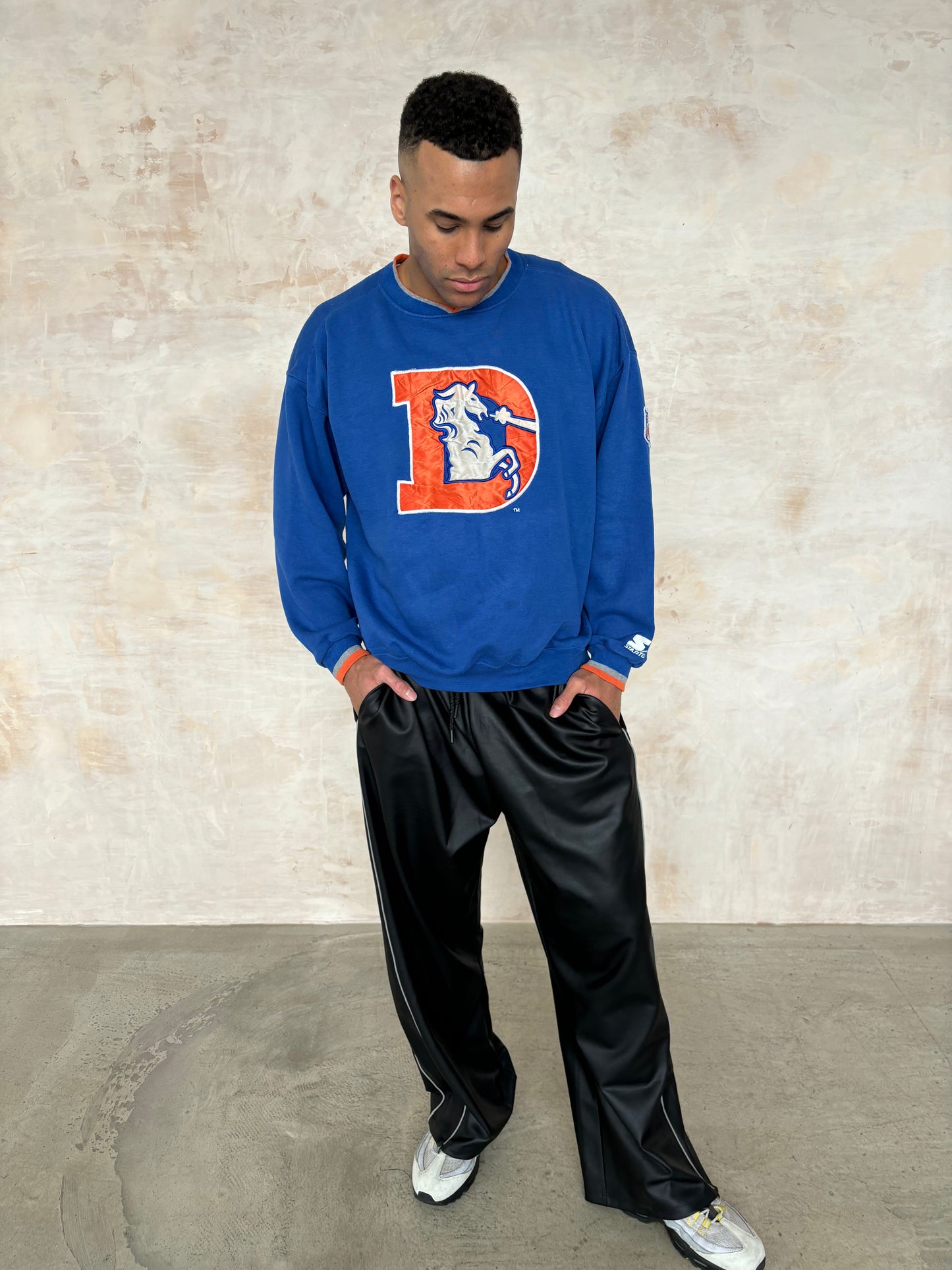 Vintage Starter NFL Sports Sweatshirt in Blue