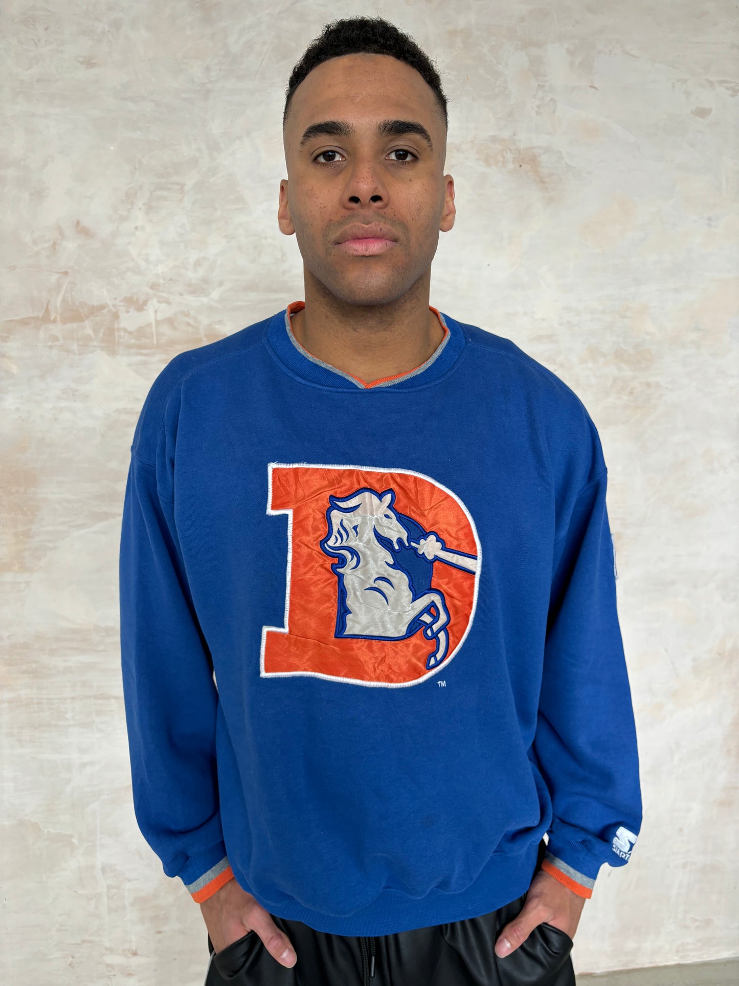 Vintage Starter NFL Sports Sweatshirt in Blue