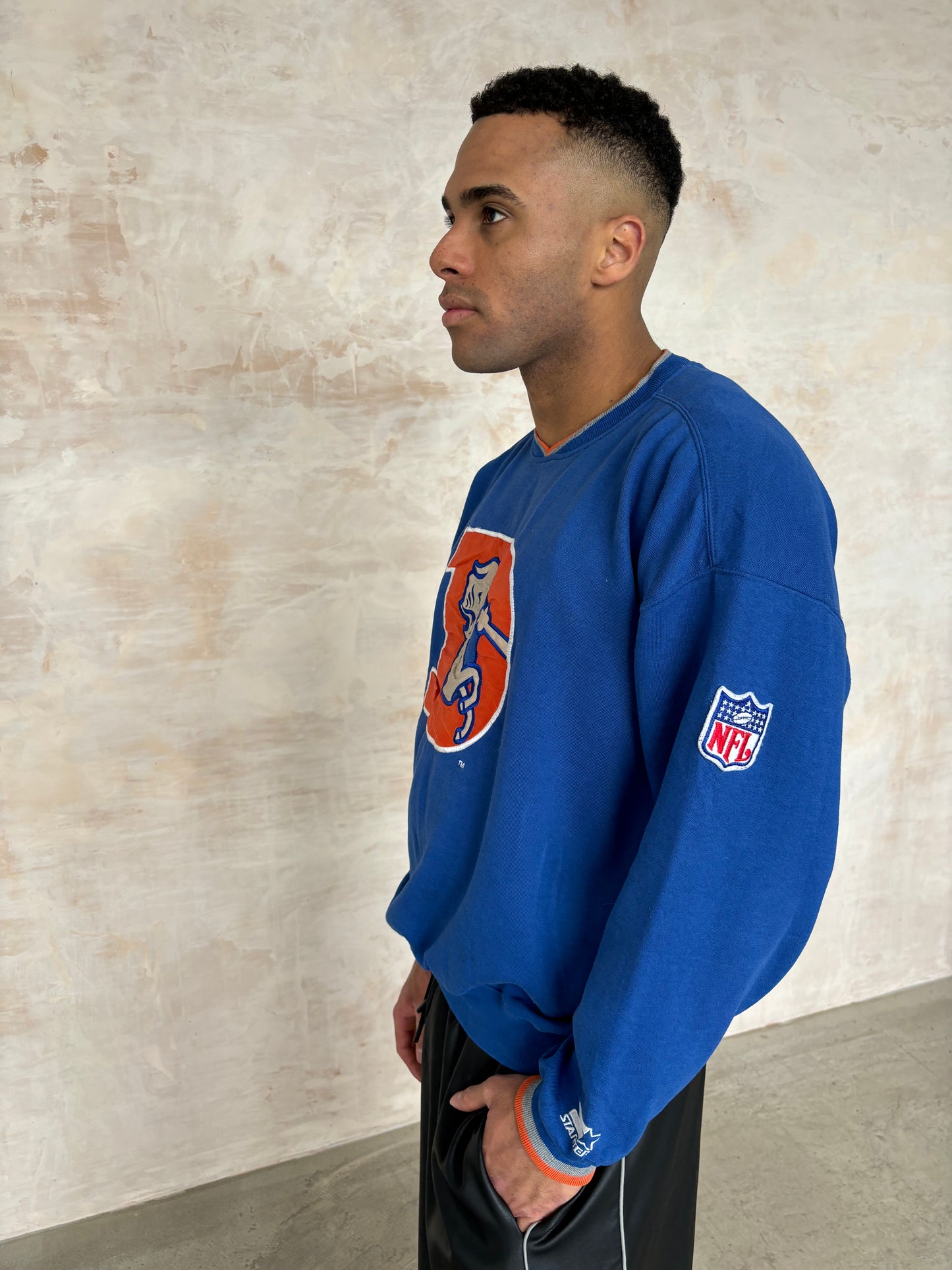 Vintage Starter NFL Sports Sweatshirt in Blue